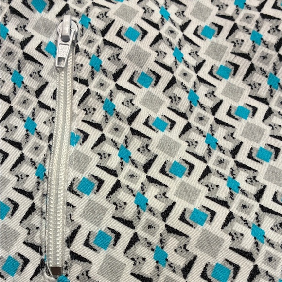 Ruby Rd. Blue and Gray Mini Skirt - Picture 6 of 8